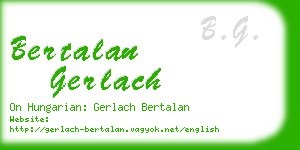 bertalan gerlach business card